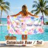Custom Text Beach Towel, Soft Absorbent Swimming Multi-use TowelSnoopy Peanuts