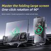 Wireless Car Charger 20W Auto Phone Clamping Stand 90 Degree Rotation Car Phone Holder Charger with LED Light for Car Interior