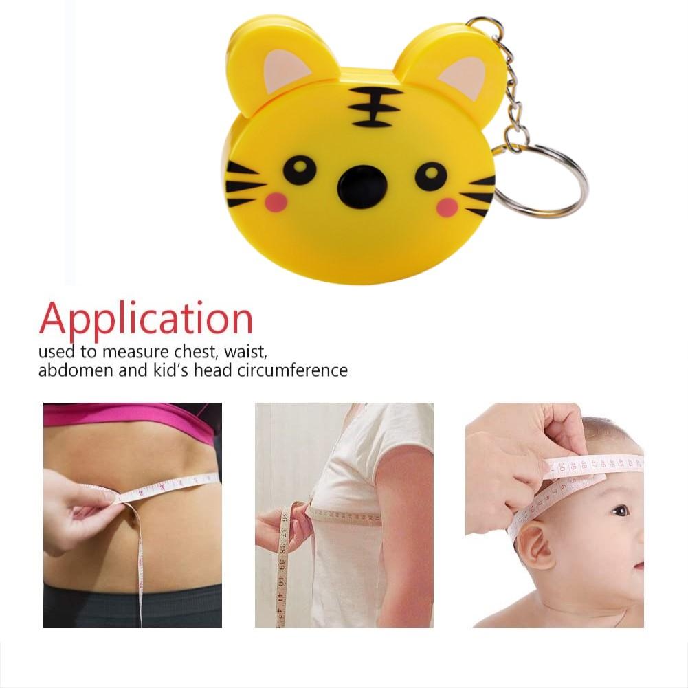 1pc 150cm Mini Tape Meter Tape Tailor Ruler Keychain Measuring Tape Clothing Size Tape Measure Portable Sewing Tools Accessory