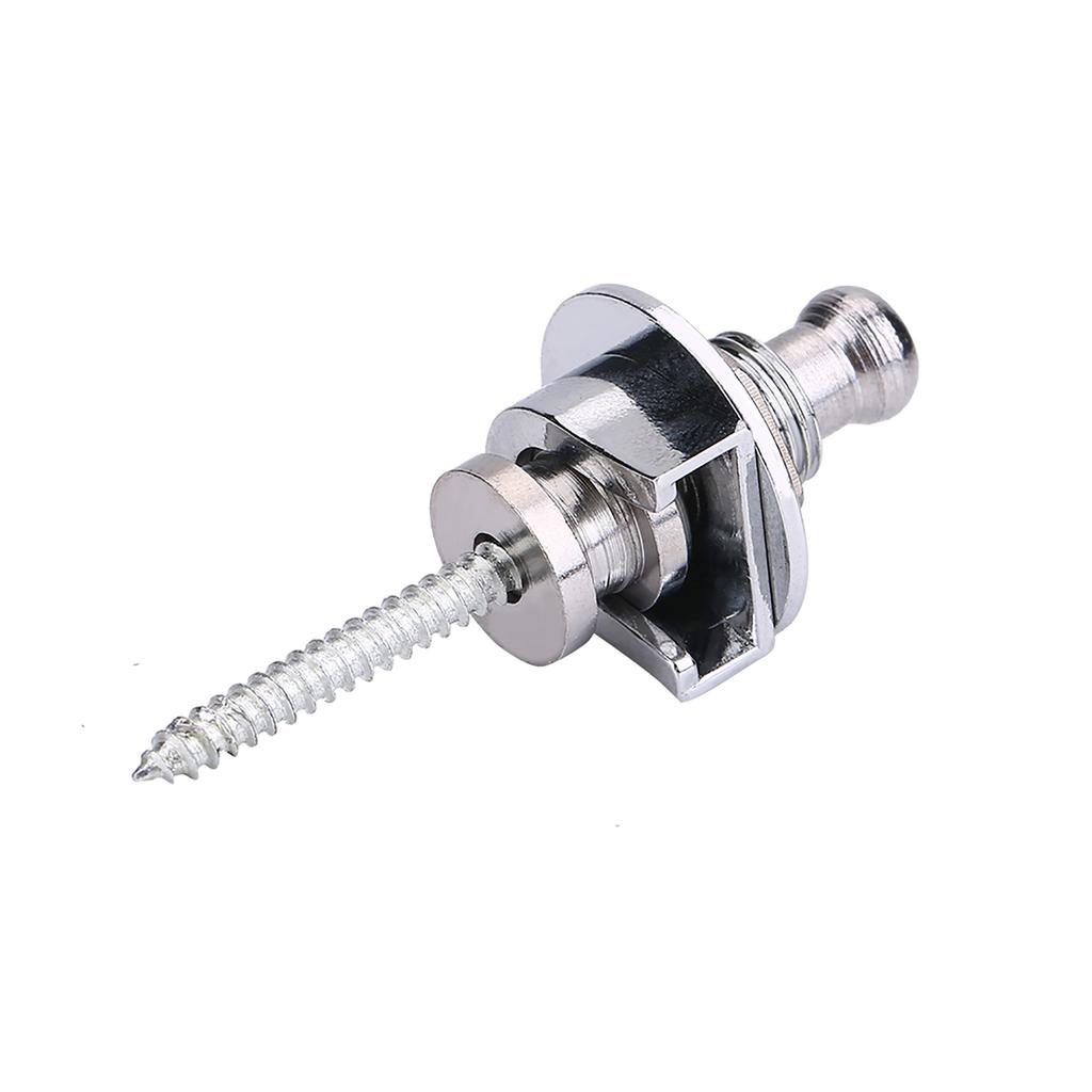 2Pcs Durable Metal Guitar Anti skid Strap Locks Replacement Part for Electric Guitar(Silver)