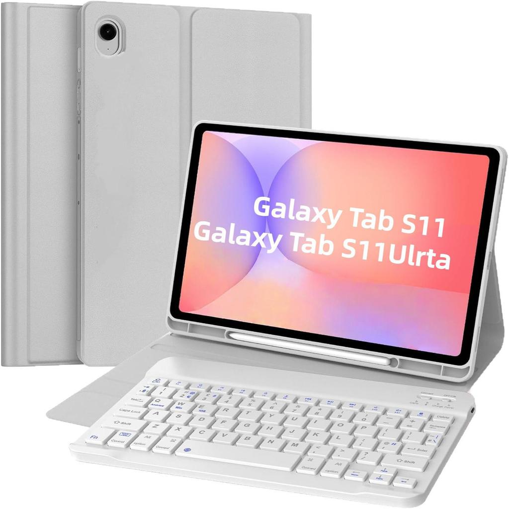Galaxy Tab S11 Ultra 14.6-inch Leather Case with Bluetooth Keyboard & Pen Slot