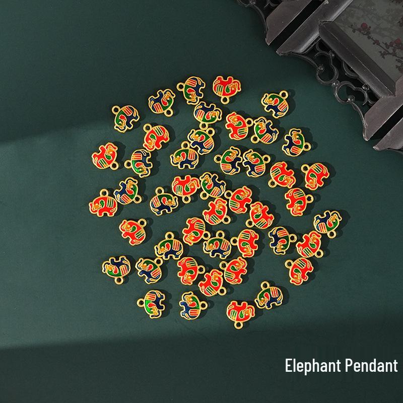 Year of the Horse Sand Gold Non-Fading Drip Oil Beaded DIY Bracelet and Jewelry Accessories.