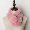Faux Rabbit Fur Plush Cross Scarf Thicken Double-sided Neck Cover Shawl  Women Girls
