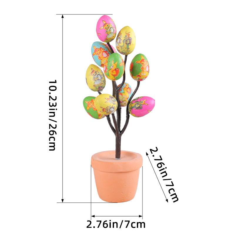 Egg Simulation Spotted Potted  2024 Easter Desktop Room Ornament Gift Festival