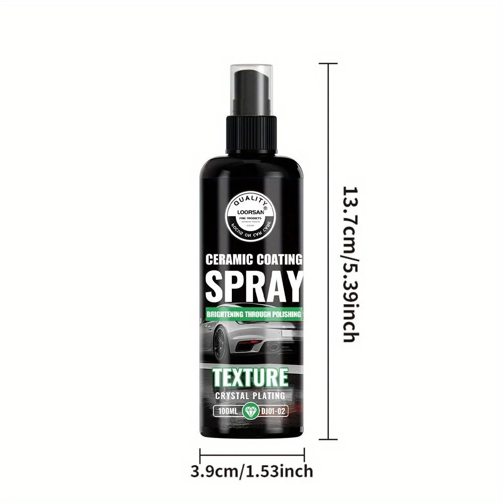 

LOORSAN Auto Gloss & Scratch Repair Spray - 1 package, crystal clear coating wax for all paint types, car detail care 100ml