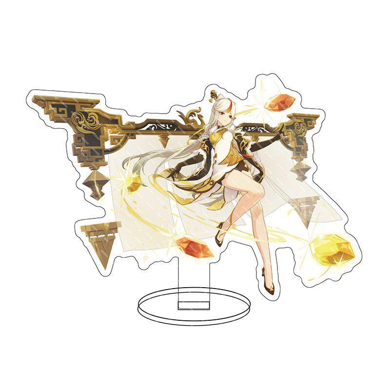 Exquisite Genshin Impact Barbatos Keqing Barbara Acrylic Figure Stand For Display Decor