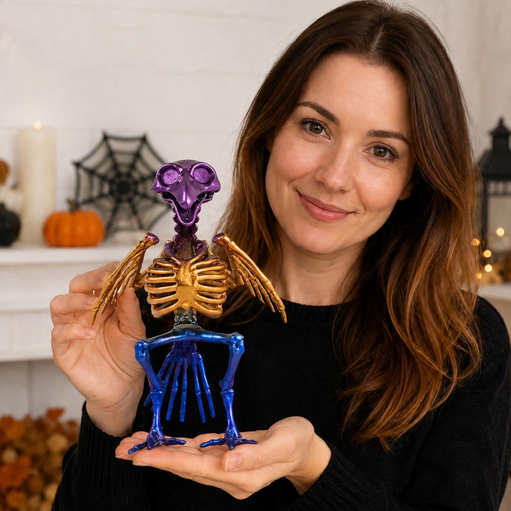 Halloween Animal Skeleton Decoration Props for House -, Dog and Bird Figures