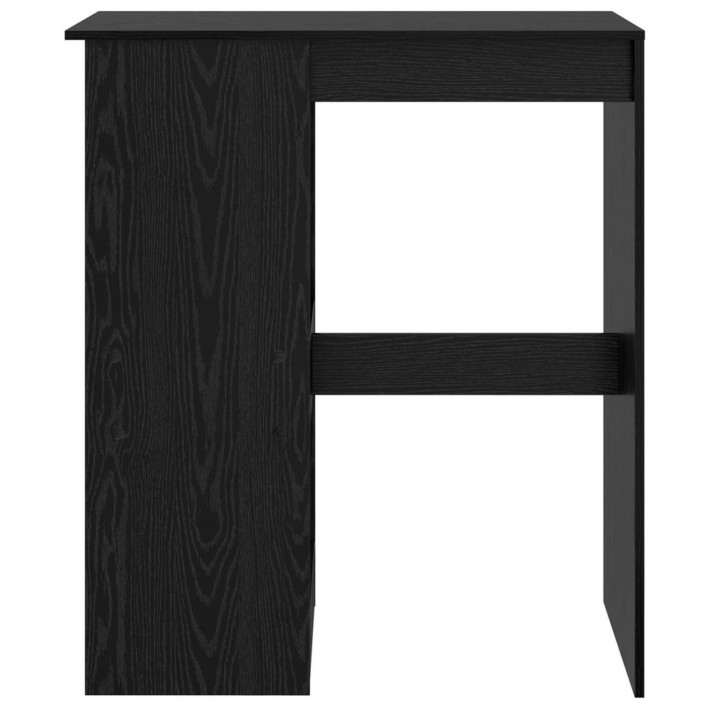 Bar Table with Shelf Black Oak Effect 90 x 47.5 x 103.5 cm