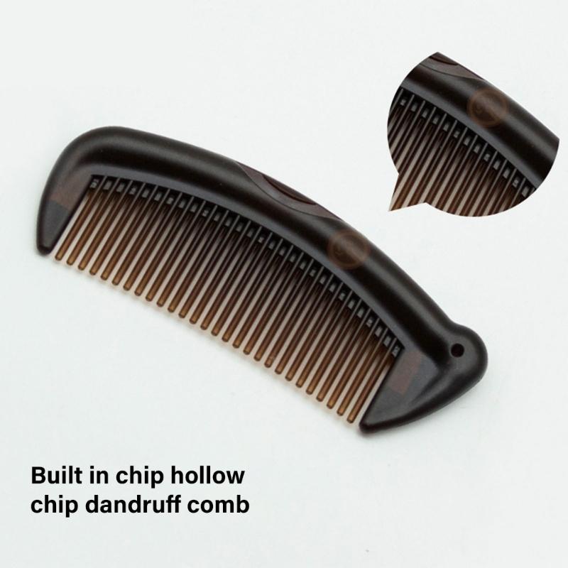 Innovative Hair Comb for Scalp Massage and Oil Reduction Portable Press Button Hairbrush for Travel and Home Use