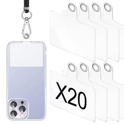 Protable Anti-fall Clear Phone Lanyard Cards Replaceable Flexible Tether Tabs Transparent Phone Case Pandent Gasket for IPhone