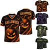 Halloween All-Over-Print T-Shirt, Niedliches Kürbis-Grafik-T-Shirt für Damen Herren