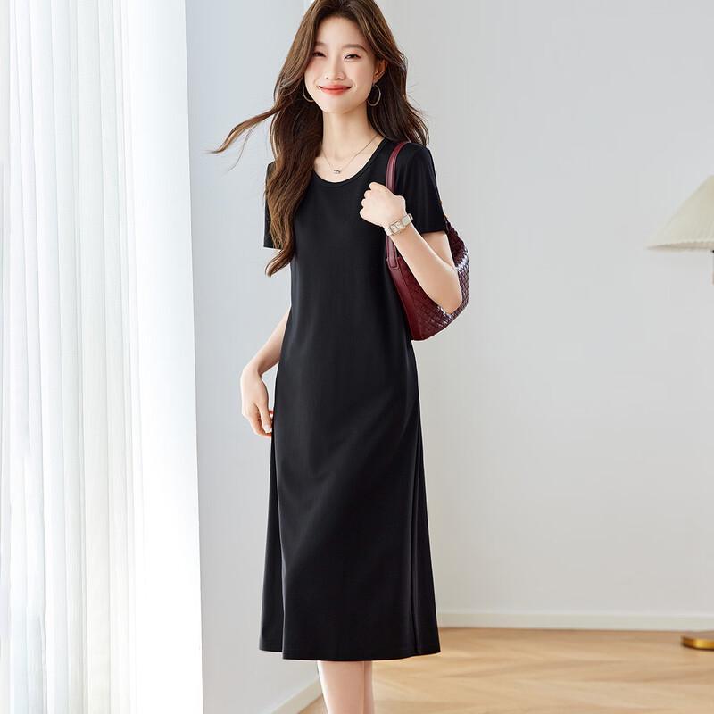 Srcr Mulberry Silk Blend Casual T-Shirt Dress