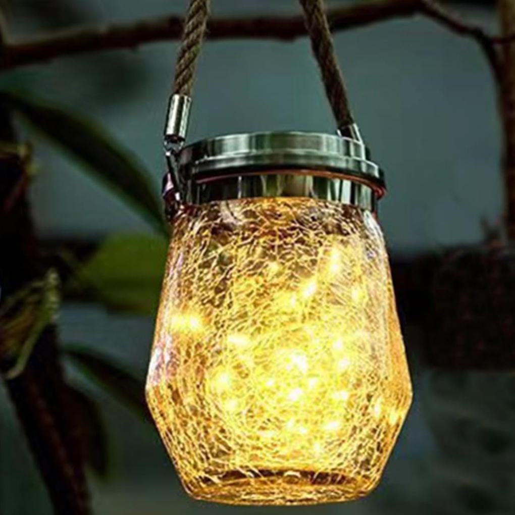 Portable Solar 30LED Fairy Light Mason Jar Bottle Lid String Light Outdoor Waterproof Lantern Christmas Decoration Pendant Lamp