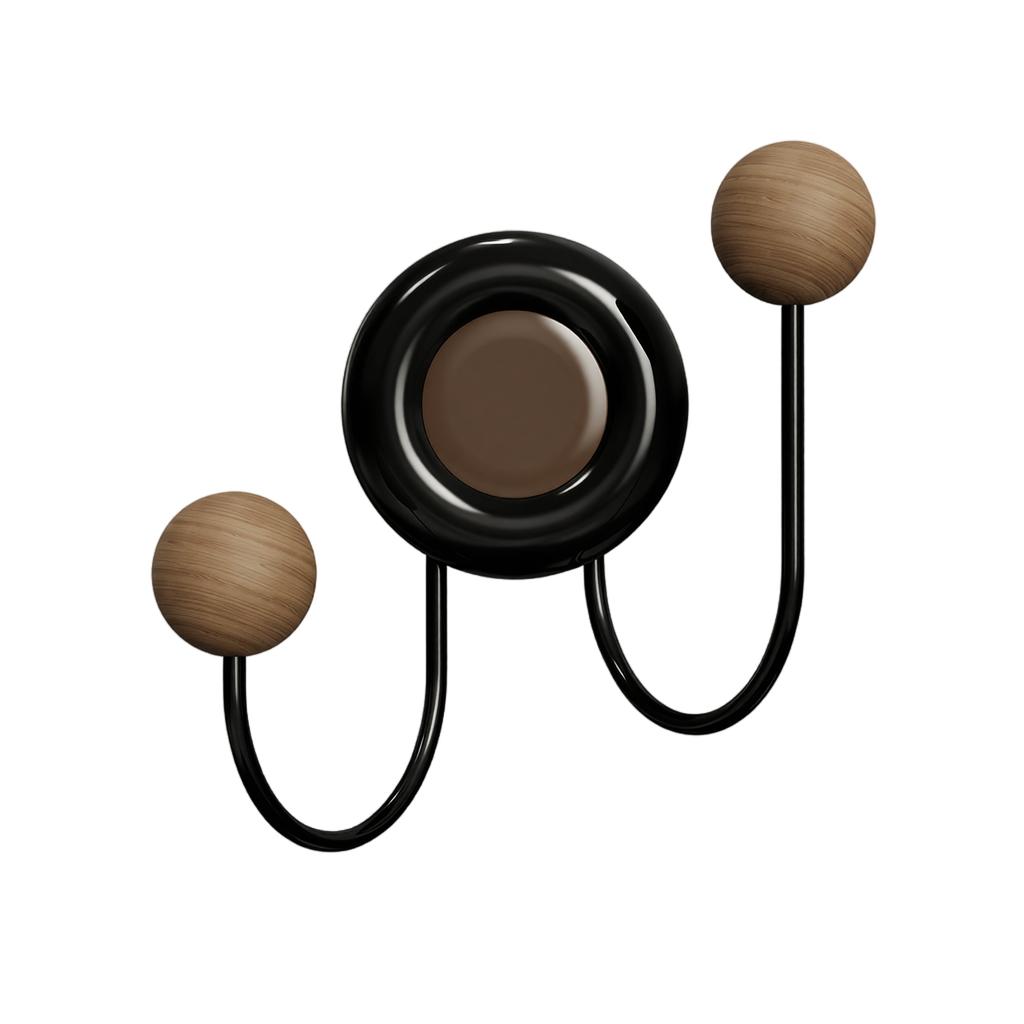 Double Ball Suction Hook No Drilling Required Wall Mounted Hook for Bathroom Kitchen Storage Space Saving Durable Material