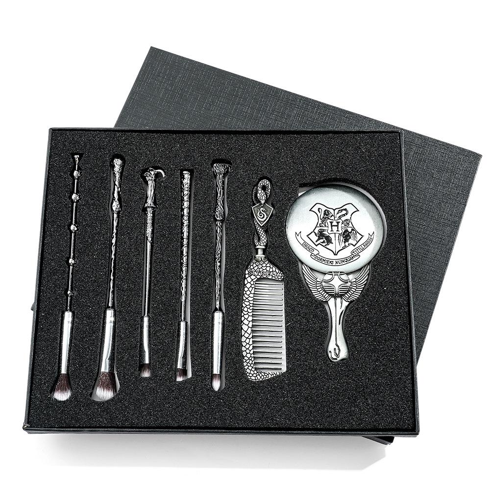 Harry Potter Metal Wand Makeup Brush Set - Hermione & Dumbledore Collection