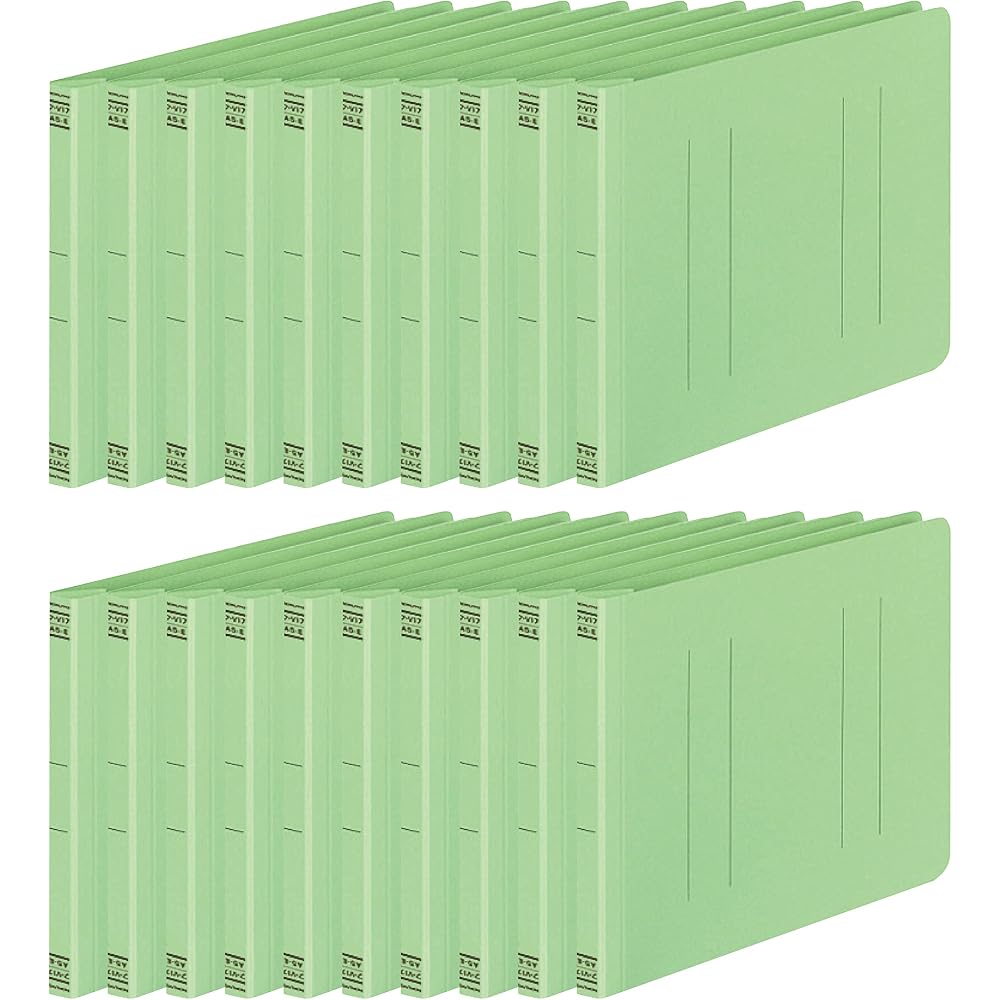 KOKUYO (KOKUYO) File Flat File, Paper Cover, Resin Binding Tool, 2 Holes, A5, Horizontal Green, S...
