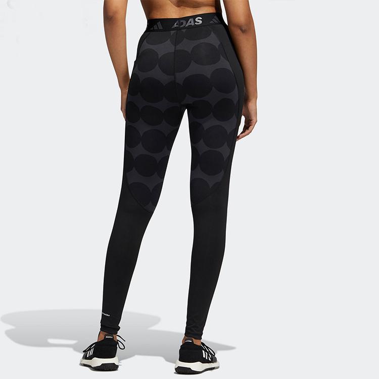 Adidas X Marimekko Kollaborationslogo Trainings-Fitness-Leggings Damenleggings Schwarz GR8030