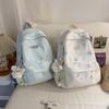 Korean Cartoon Star Backpack Women Large Capacity Cute Preppy Style Student Schoolbag Light All-matching Casual