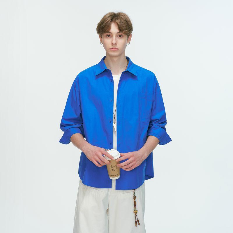 Dream made American cleanfit Normcore White Shirt Men's Spring and Autumn Casual Inner Work Clothing Shirt