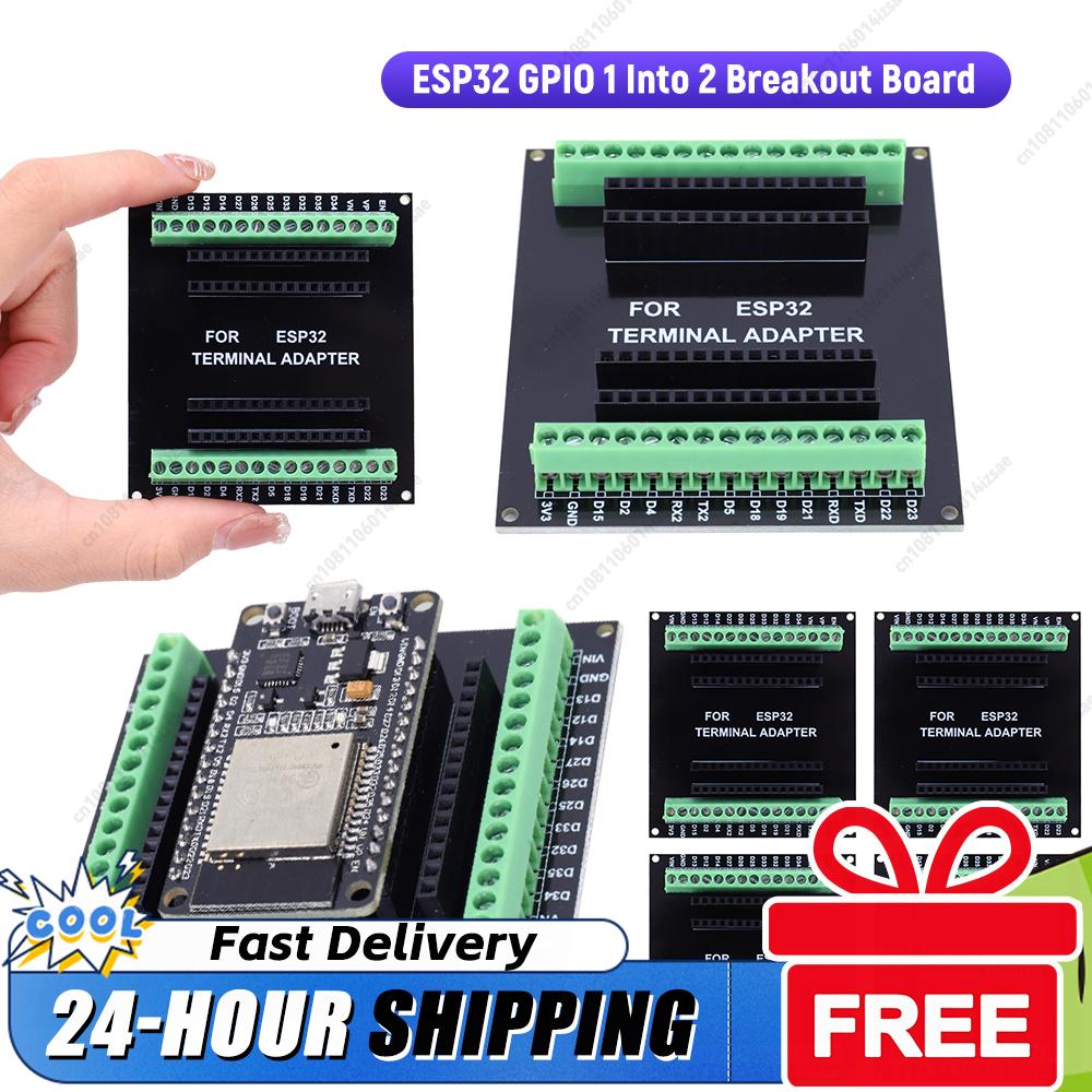 ESP32 Breakout Board GPIO 1 Into 2 + ESP32 CP2102 NodeMCU-32S Lua 30Pin GPIO WiFi+Bluetooth Development Board Dual Core Module