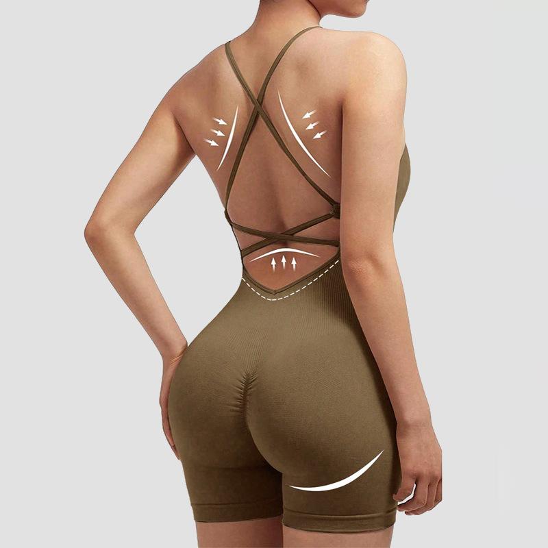 Vest Style Yoga Suit Jumpsuit Sexy Hip Hugging One-Piece New Sports Jumpsuit For Women