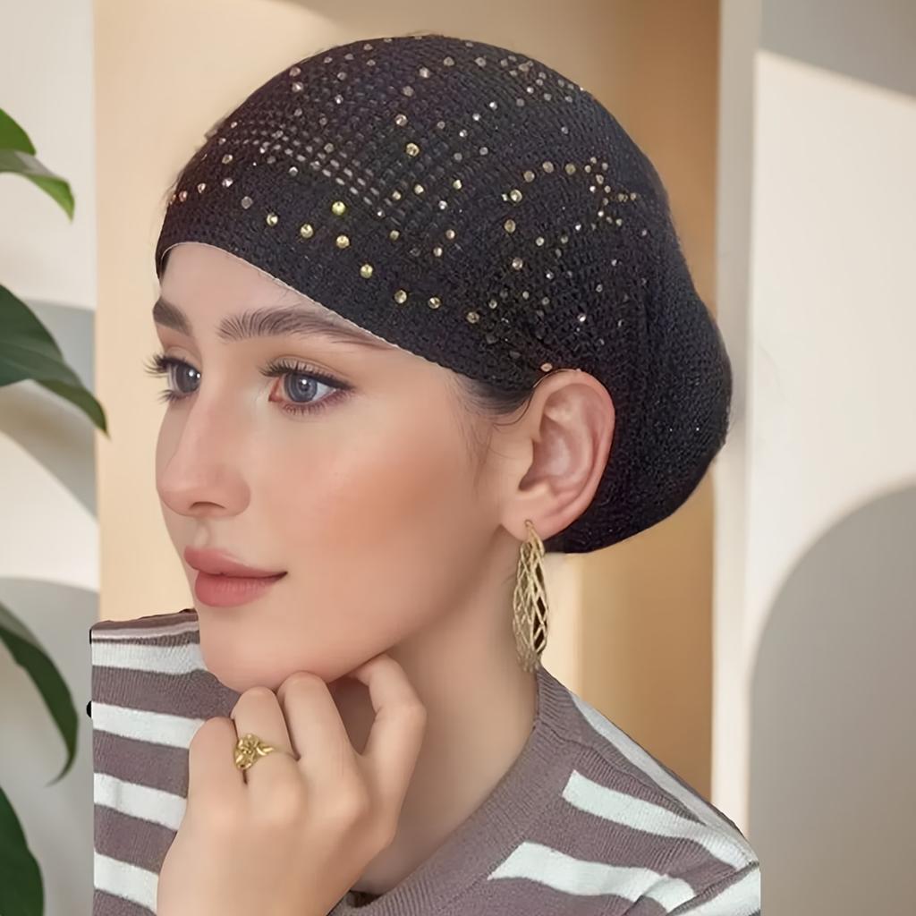 1pc Solid Color Women's Hair Cap - Classic Headscarf Headband Elegant Design Styling Headwear, Women's Headwear Christmas Gift