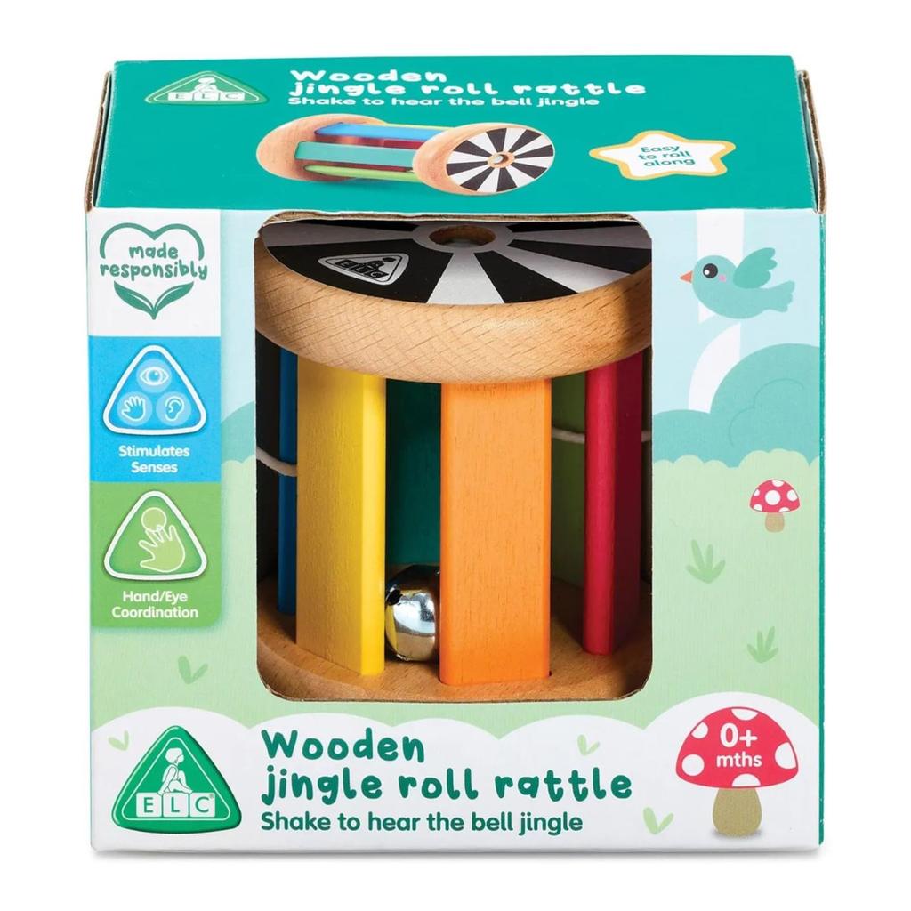 Early Learning Center Holz Jingle Roll Rassel Babyspielzeug ab 0 Monaten Rassel Babyspielzeug Babygeschenk 200919 Originalprodukt &