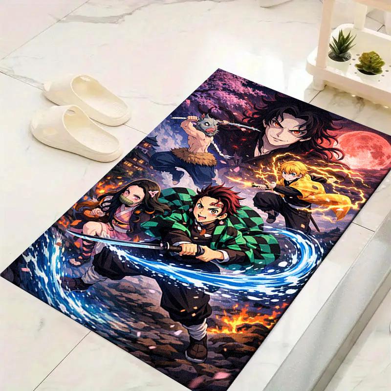 Demon Slayer Carpet Rug for Living Room Bedroom Home Sofa Decoration,Kids play Non-slip Floor Mat