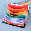 2pcs Portable Expanding Document Organiser Labeled 12 Pocket Waterproof File Folder Elastic Fastening Rope Design