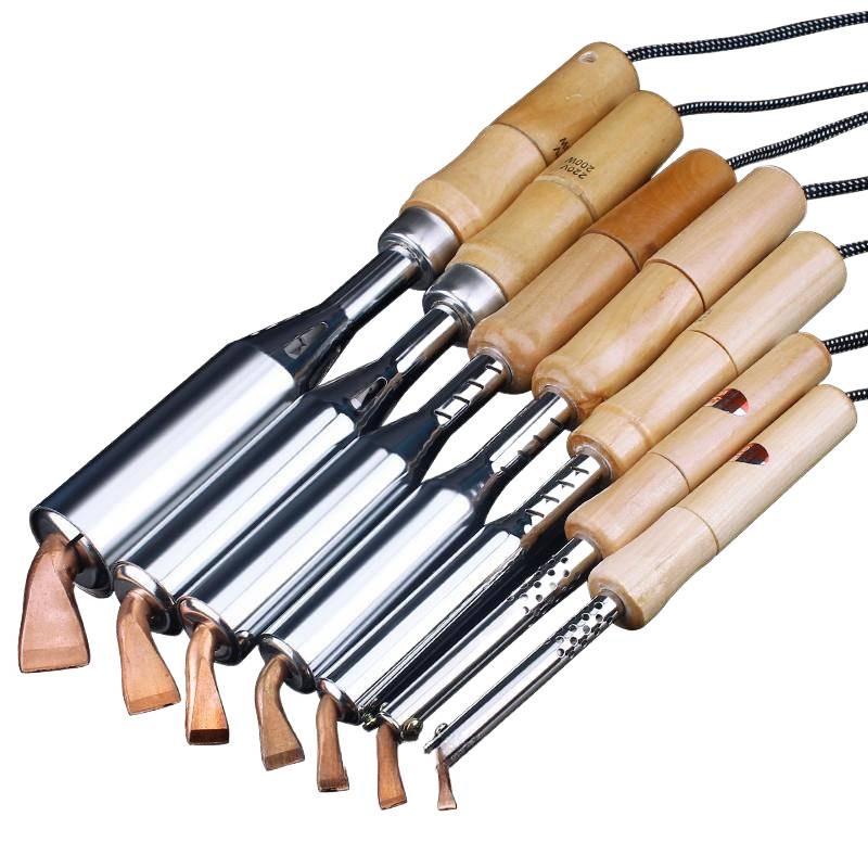 Professional Grade Electric Soldering Iron Set with Wooden Handle for Household and Electronic Repairs