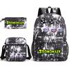 Deformed Zoo School Bag Male and Female Students Three-piece Large Capacity Backpack