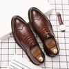 Fashion Men's Casual Shoes Brock Oxford Vintage Pointed Men's Official Shoes Spring and Autumn 2024 New Business Classic Men's Shoes