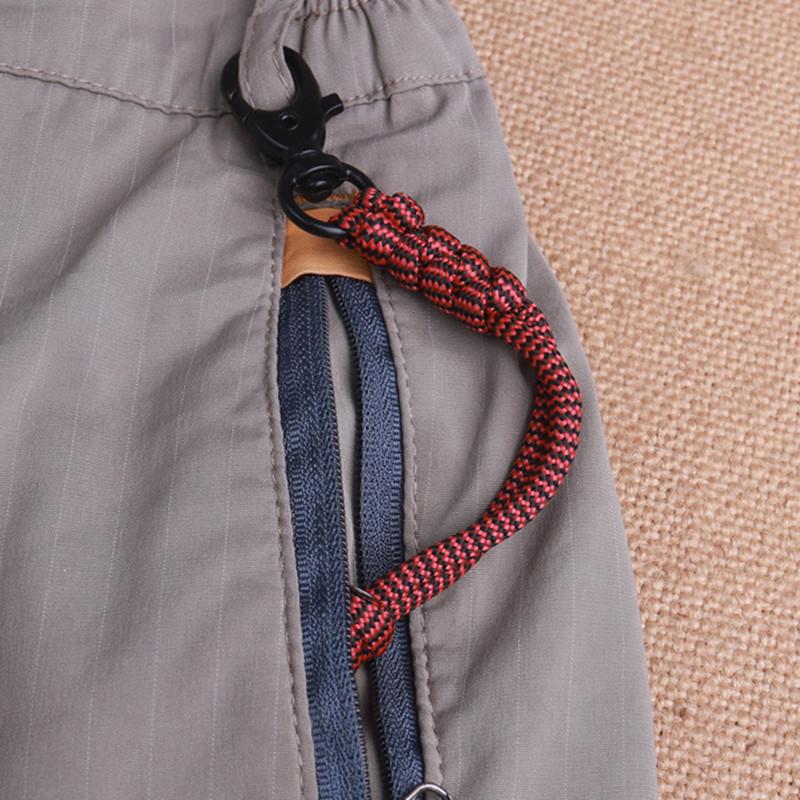 Handmade Lanyard Outdoor Rock Climbing Paracord Snake Knot Keychain Tactical Survival Tool Backpack Double Buckle Key Chains