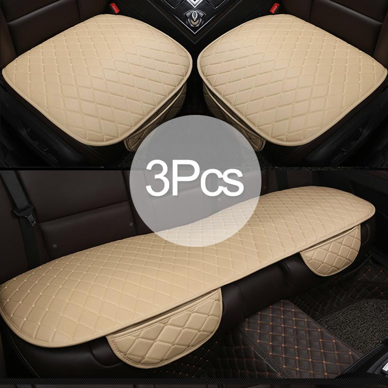 Universal Car Seat Cover PU Leather Cars Seat Cushion Full Set Pad Mat Protector Automobiles Rear Front Seat Covers Car Styling