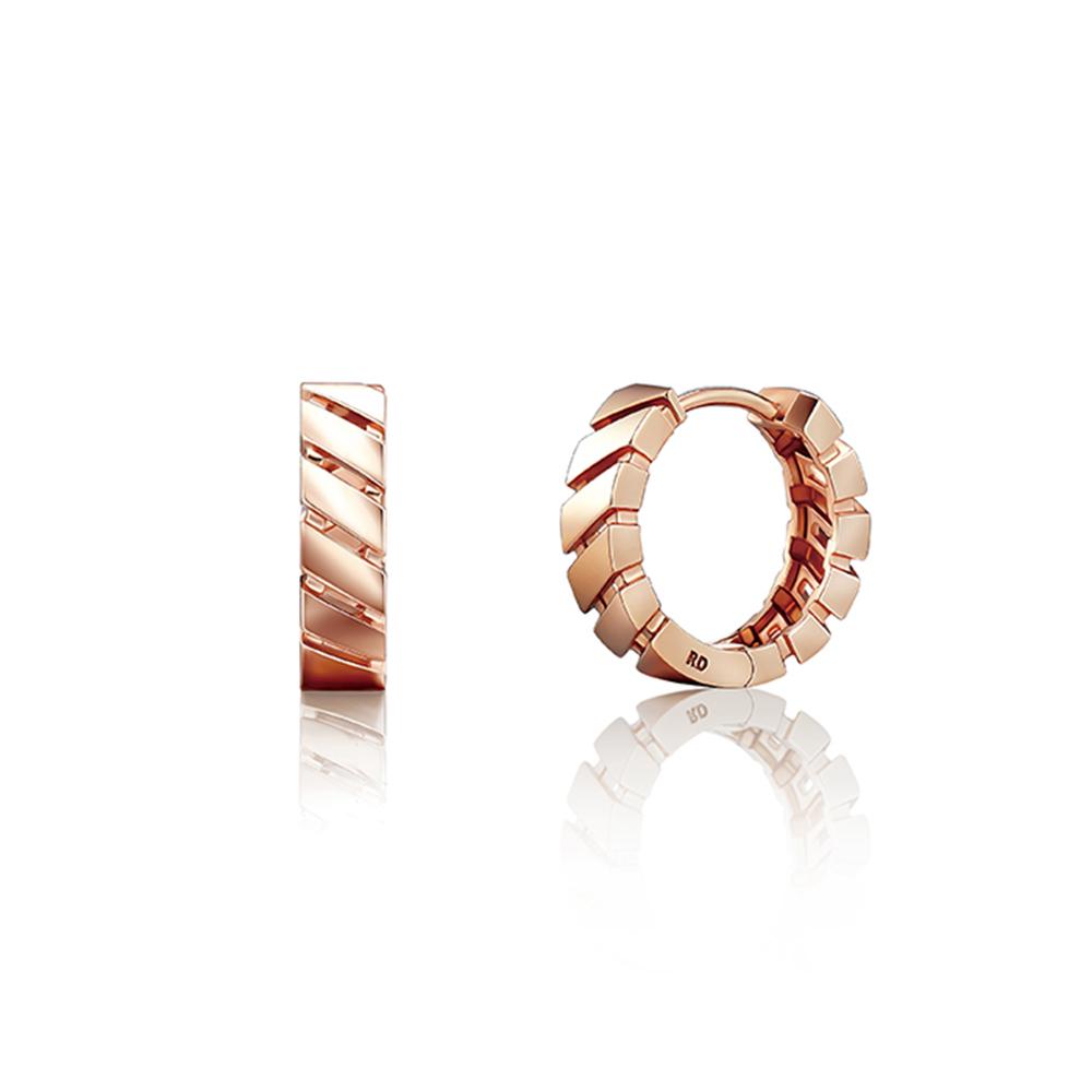 Roseedor Modern Edge One-Touch Earrings_282300046