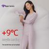 320g Women's Extra Thick Fleece-Lined Acrylic Warm Underwear Set - Antibacterial, Round Neck, Autumn/Winter