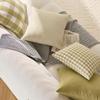 Spring Plaid Pillowcase B&B Office Core-free Backrest Small Fresh Pillow Single Student Dormitory Pillowcase