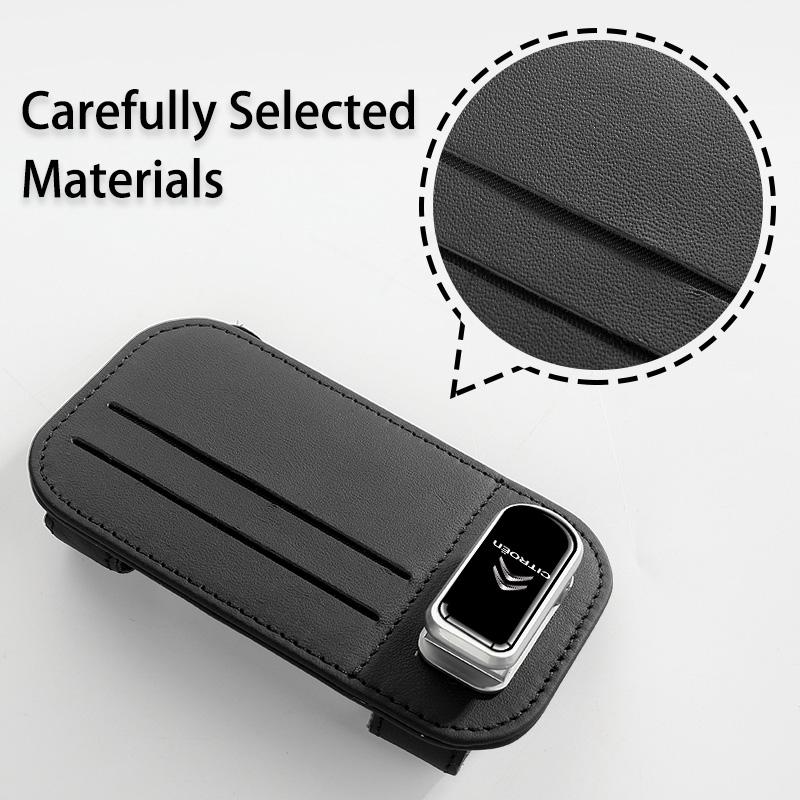 Multifunctional Car Sun Visor Organizer Card Glasses Holder For Citroen C4 C3 C5 C1 C2 C6 VTS C4L DS3 DS4 DS5 Grand Berlingo