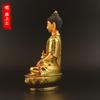 Super Big 21cm Gold Plating Colored Tibetan Tranic Three Treasured Shakyamuni Buddha Statue Figurine Putting Decoration