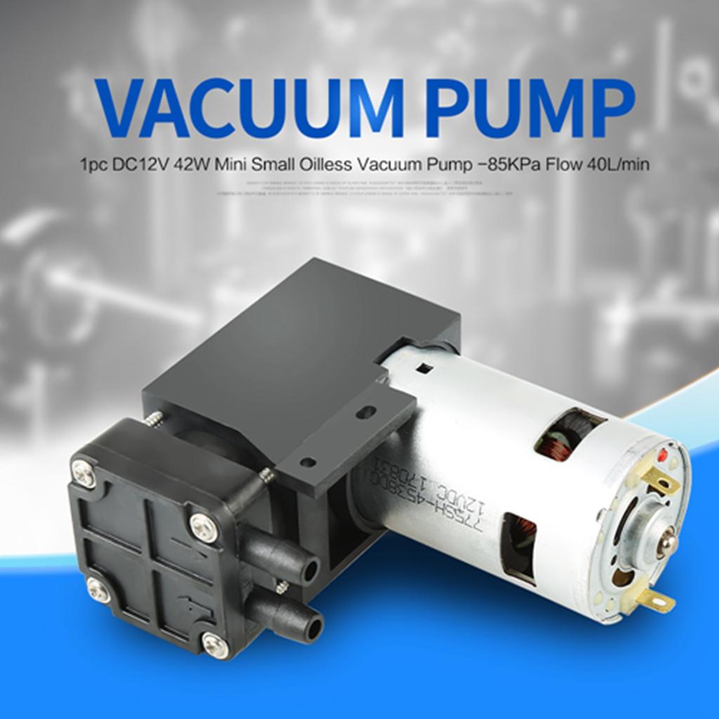 12V Pump DC12V 42W Mini Small Oilless Vacuum Pump ‑85KPa  40L/min Mini Pump Vacuum Pump Oilless Pump Pump
