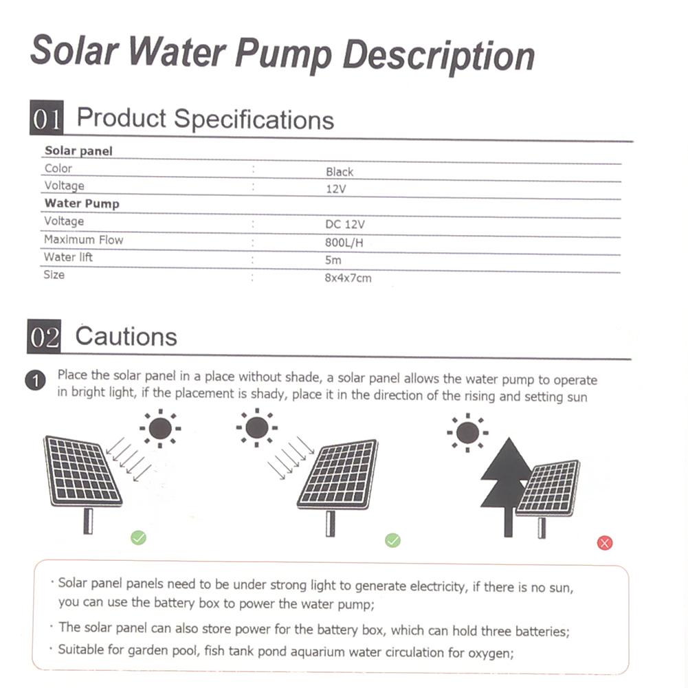 18V 30W Fountain Panel Pump Garden Decoration Mini Solar Power Panel Water Pump Watering System Energy Saving Kits for Fish Tank