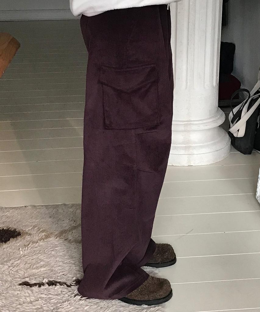 MA JOURNEE Corduroy Cargo Pants_Purple