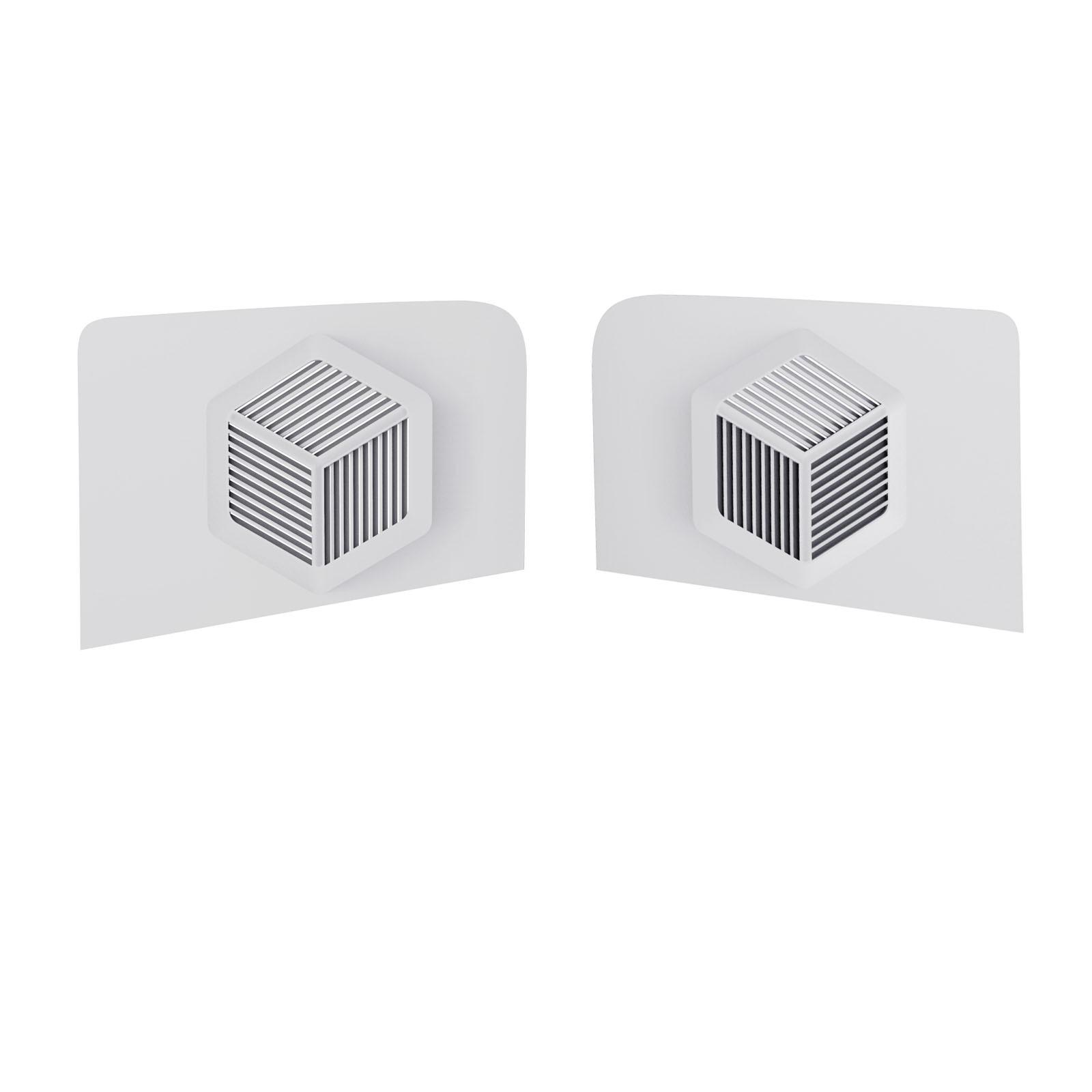 

Крышка лицевой панели консоли PS5 Slim, левая и правая верхняя крышка, белый сменный боковой чехол с вентиляционными отверстиями, пылезащитные крышки из АБС-пластика Package:22.5*16.8*3.6cm белый