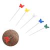 200 Pcs Quilting Pins Butterfly Shaped End Flat Head Sewing Pins Mixed Color Set