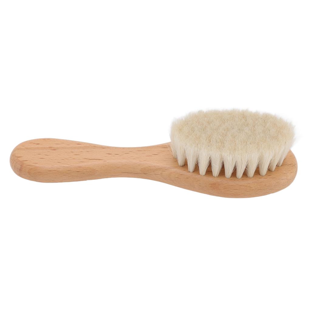 Baby Hair Wool Brush Soft Bristles Styling Beard Brush Baby Bathing Cleaning Nursing Wooden Comb