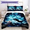Hollow Knight Pattern Bedding Uilt Set Uilt Cover Pillowcase Home Decoration Birthday Gift (1 * Duvet Cover + 2 * Pillowcase Without Core)44