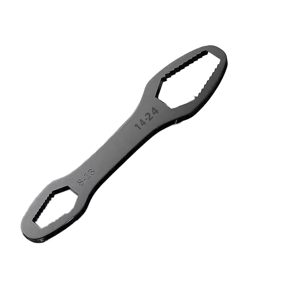 

Двусторонний самозатягивающийся ключ 8-24 мм, универсальный гаечный ключ в форме цветка сливы, сверхзакаленная сталь, портативный ручной инструмент для дома и ремонта автомобиля чёрный