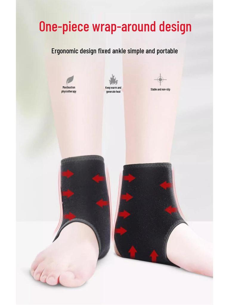 Unisex Heated Ankle Support: Warm, Breathable Protector for Sprain, Cold Protection, and Comfort.