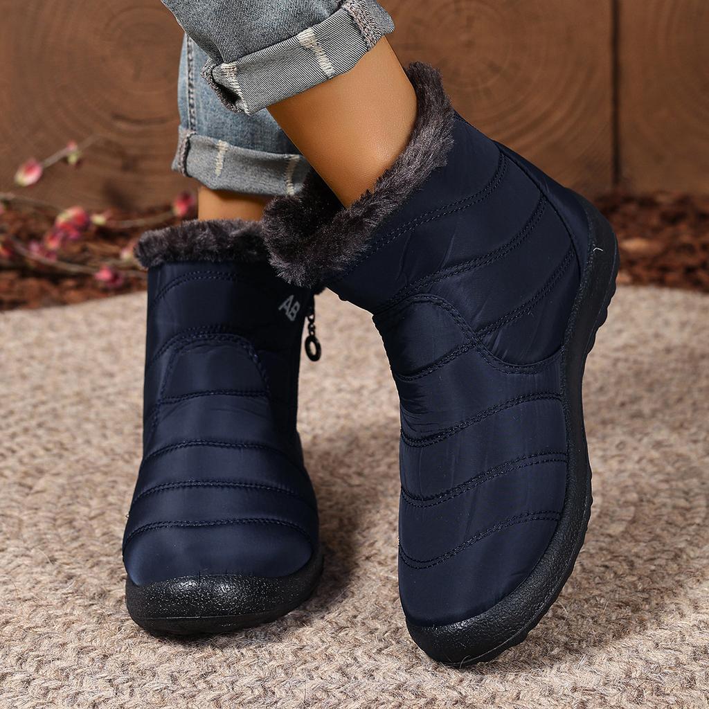 Foreign trade women's boots winter new 2025 thick-soled lightweight velvet waterproof women's shoes side zipper high-top snow boots