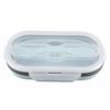 Blue/Pink/Green Foldable Lunch Box Silicone Fruit Storage Box  For Outdoor Travel